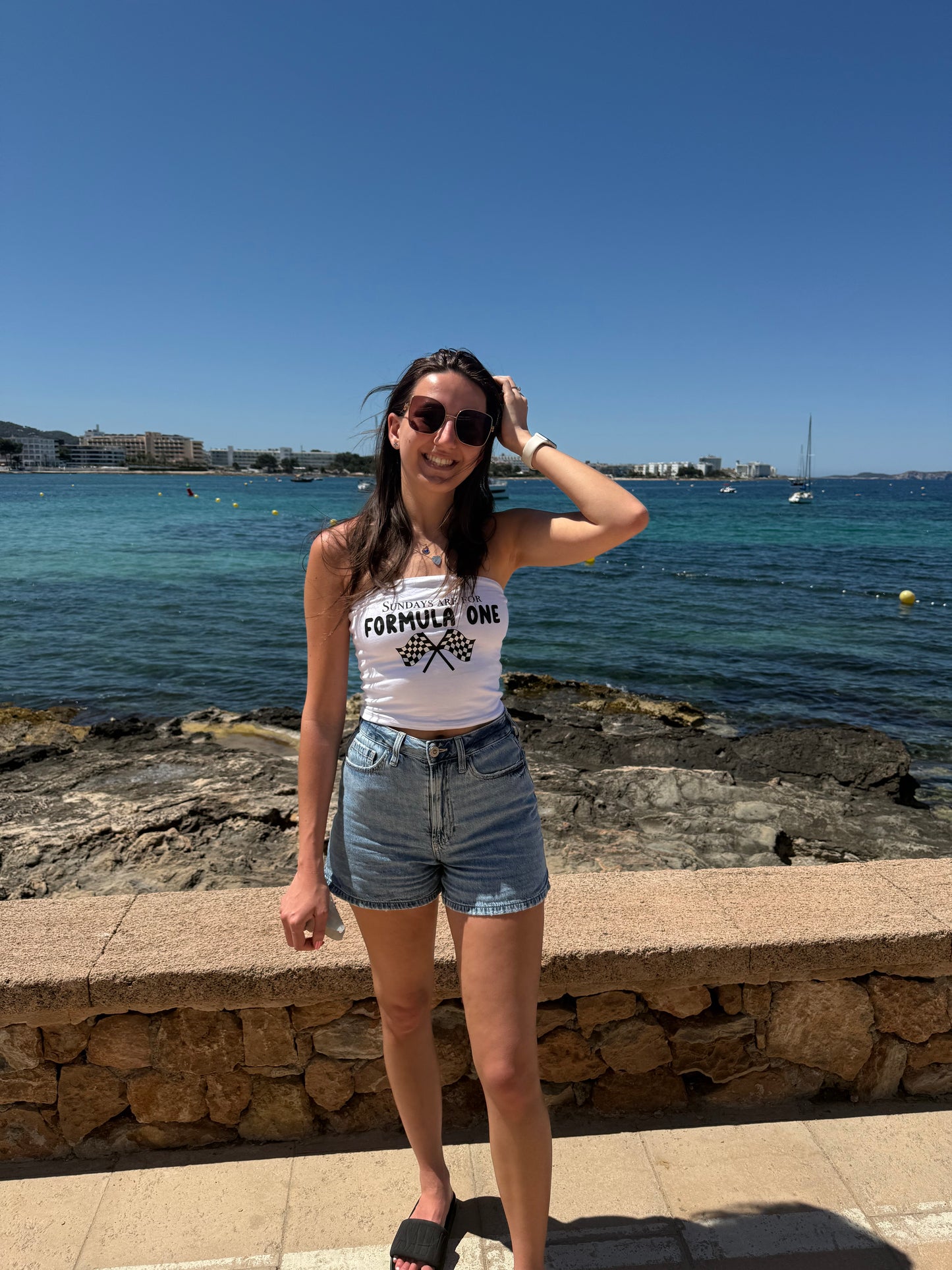 Sundays are for Formula One Bandeau Top Printed