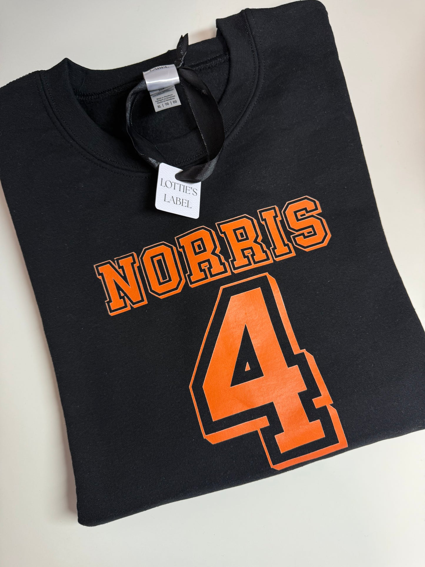 Ready to ship black Norris 4 print front sweatshirt size XL