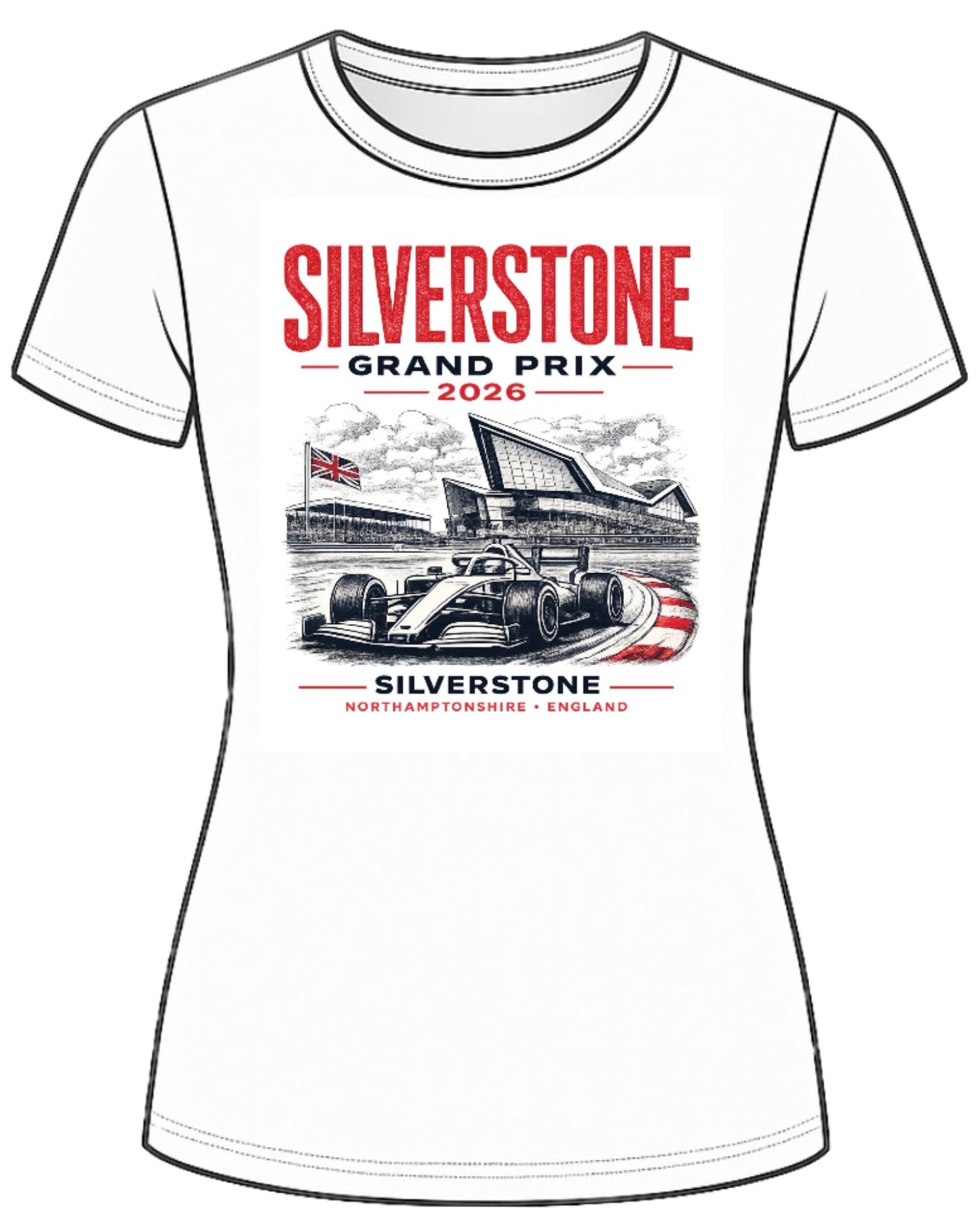 Silverstone 2026 Print front Baby Tee
