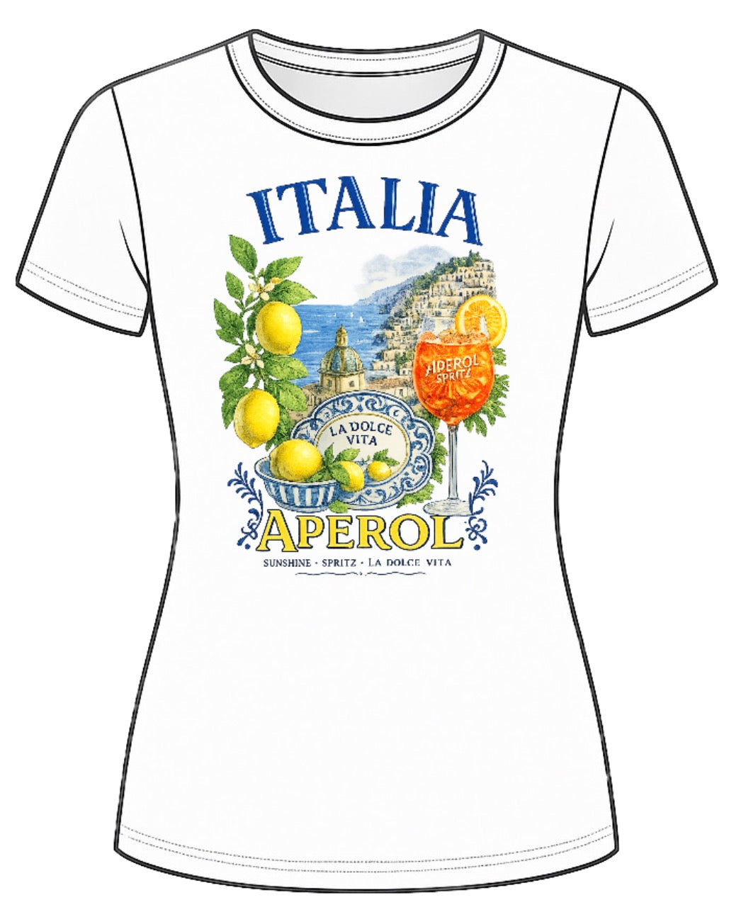 Italia Print front Baby Tee