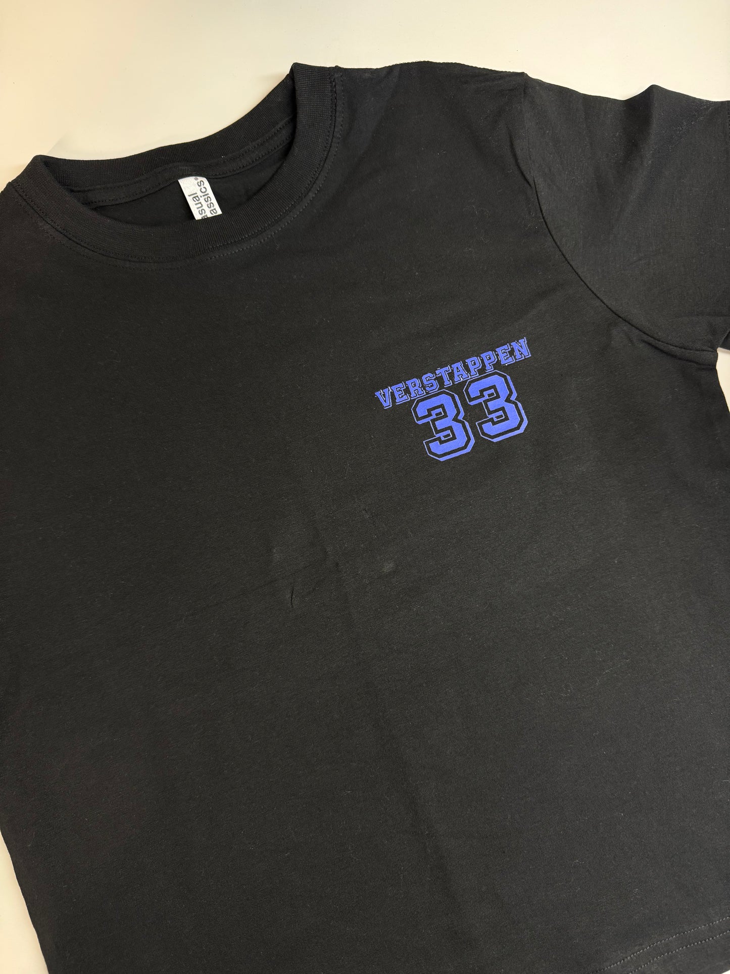 Ready to ship Verstappen 33 Print front and back Baby Tee Size L