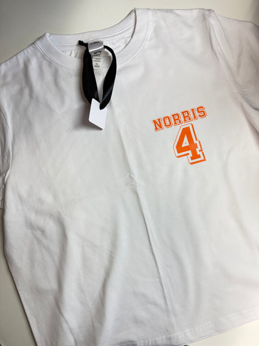 Ready to ship Norris 4 Print front and back Baby Tee Size XL
