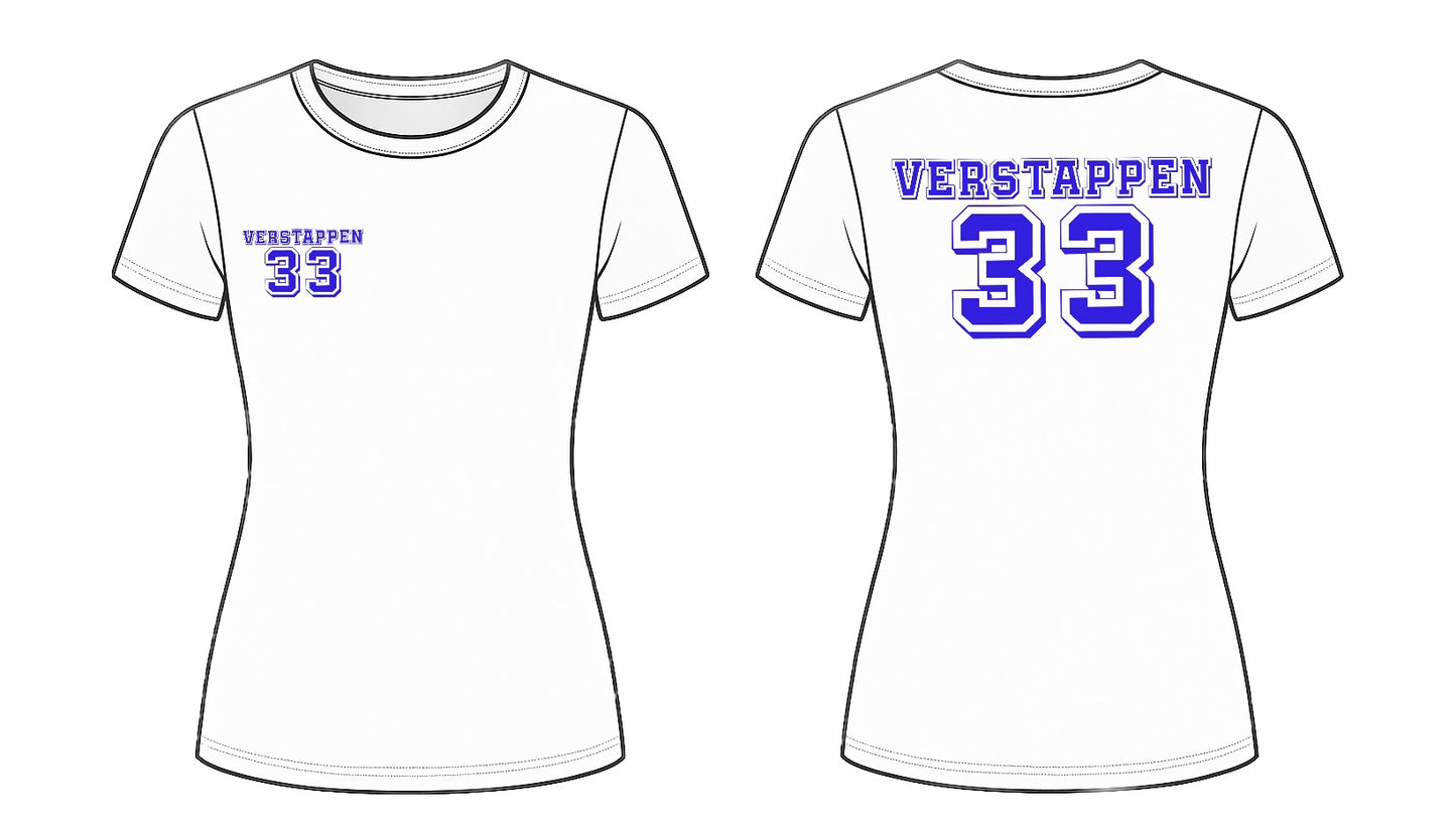 Verstappen 33 Print front and back Baby Tee