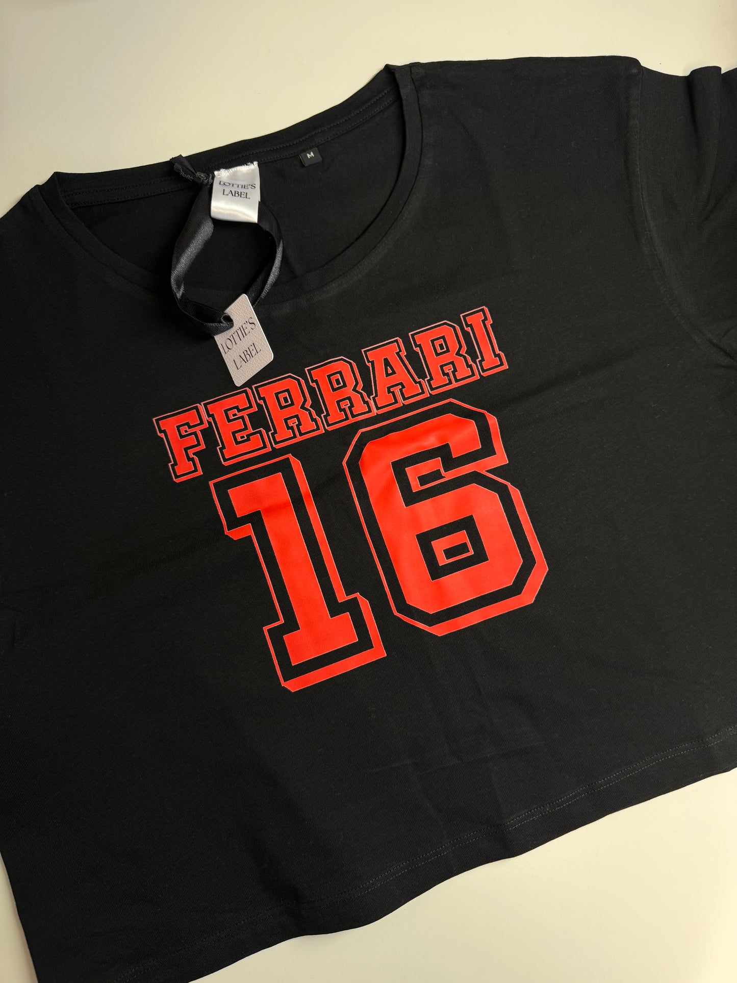 Ready to ship Ferrari 16 Print wide crop Tee Size M