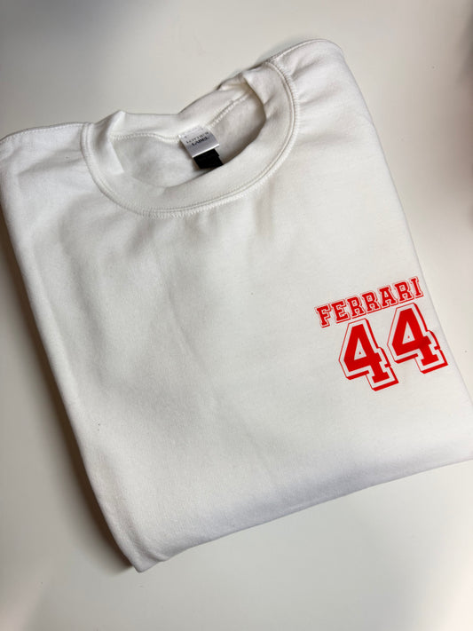 Ready to ship Ferrari 44 print front and back sweatshirt size S