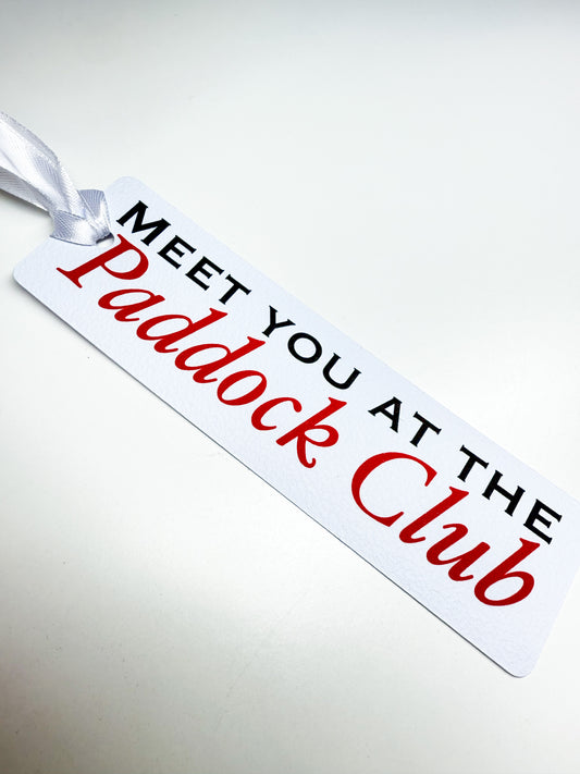 Meet you at the paddock club bookmark