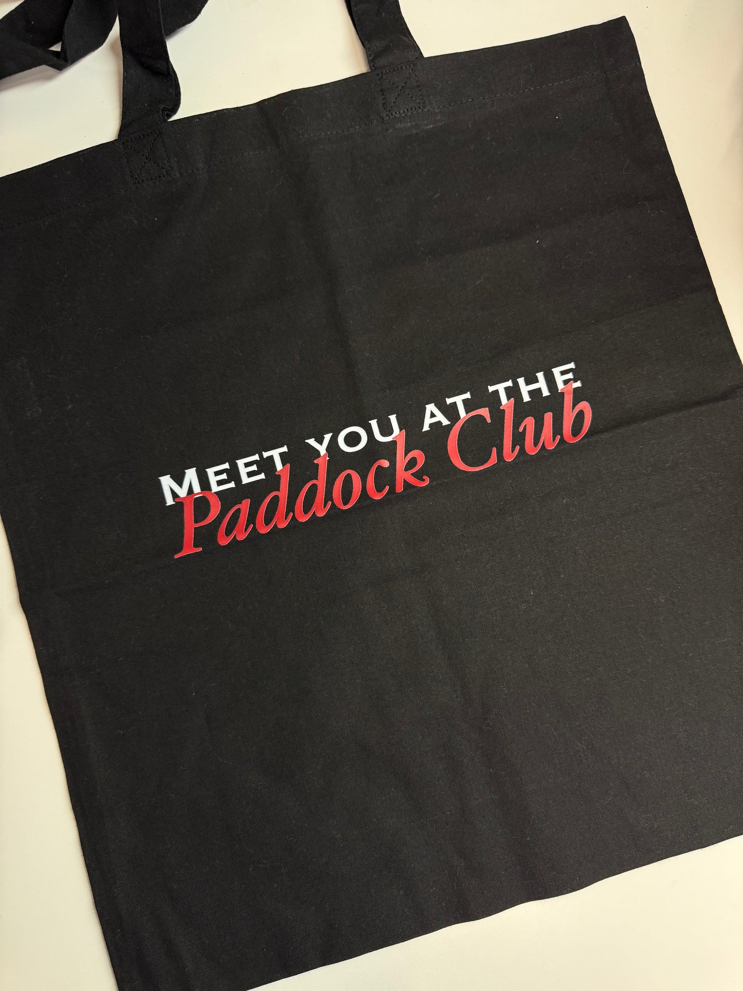 Ready to ship Meet you at the paddock club tote bag