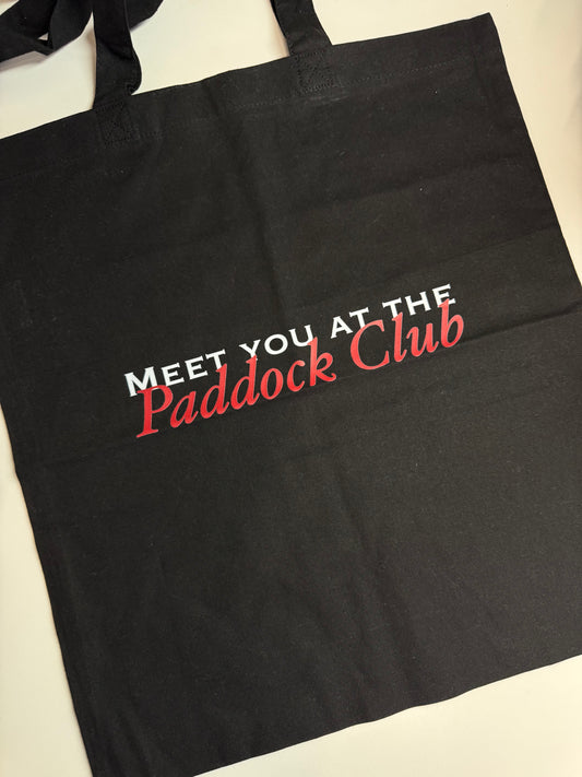 Ready to ship Meet you at the paddock club tote bag