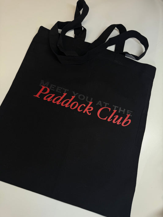 Meet you at the Paddock Club tote bag