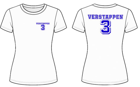 Verstappen 3 Print front and back Baby Tee