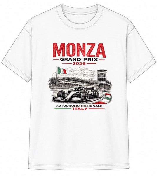 Monza 2026 front print t shirt